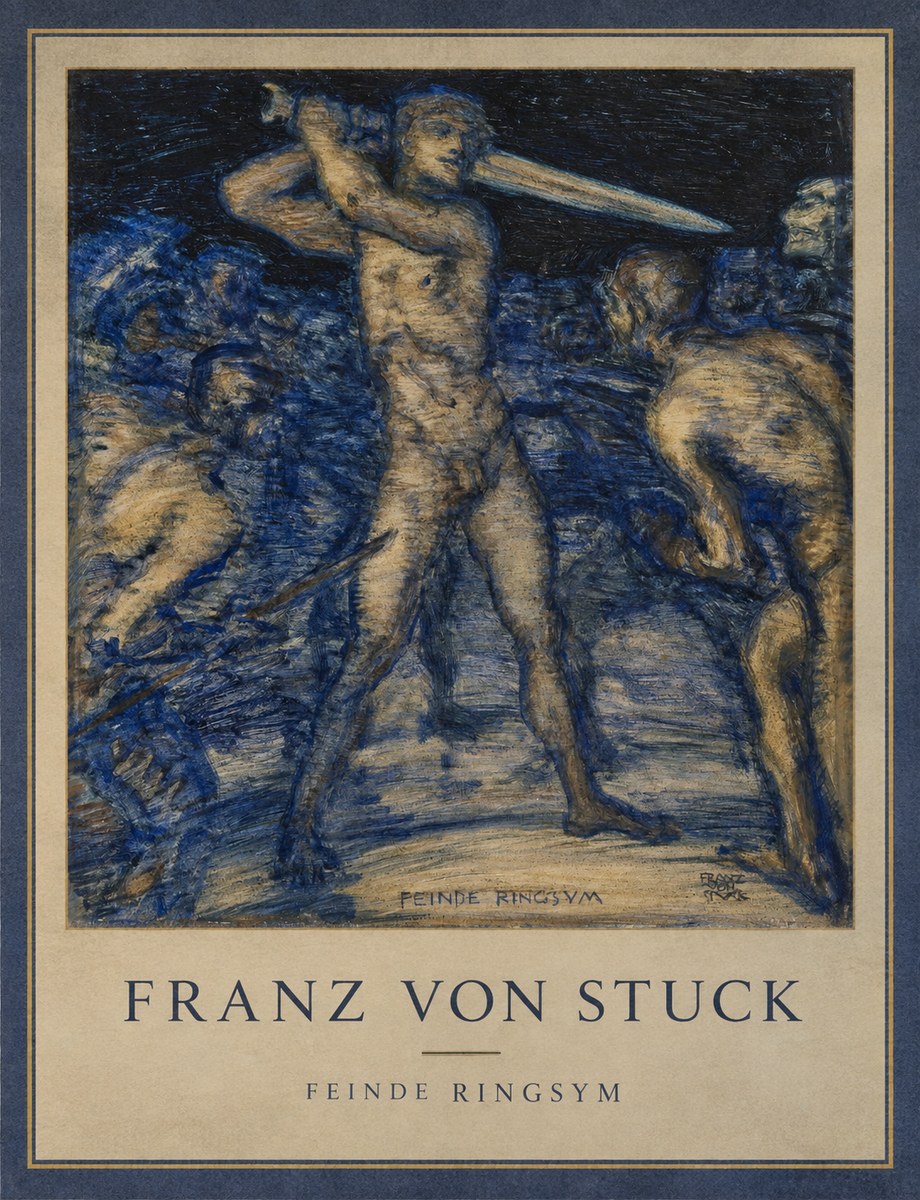 Franz von Stuck Feinde Ringsym No1 - Plakat