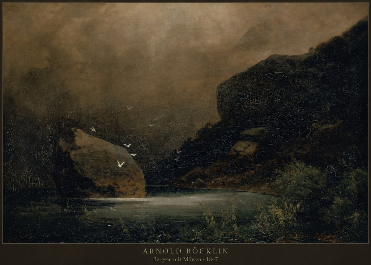 Arnold Böcklin Bergsee Mit Möwen No2 - Plakat