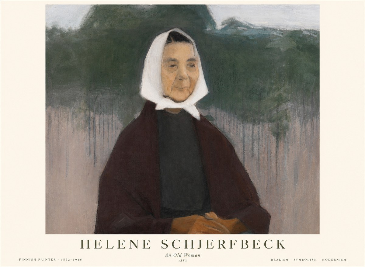 Helene Schjerfbeck An Old Woman No1 - Plakat