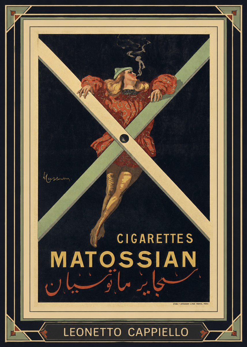 Leonetto Cappiello Cigarettes Matossian No1 - Plakat