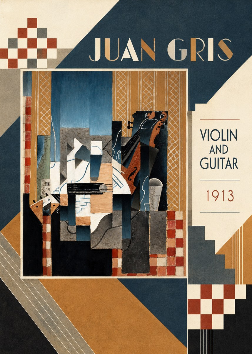 Juan Gris Violin and Guitar I No3 - Plakat