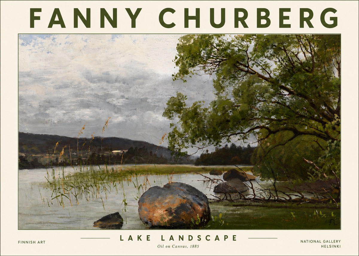 Fanny Churberg Lake Landscape No6 - Plakat