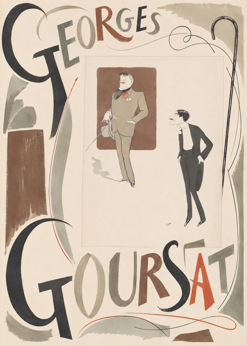 Georges Goursat Two Stylish Gentlemen No5 - Plakat