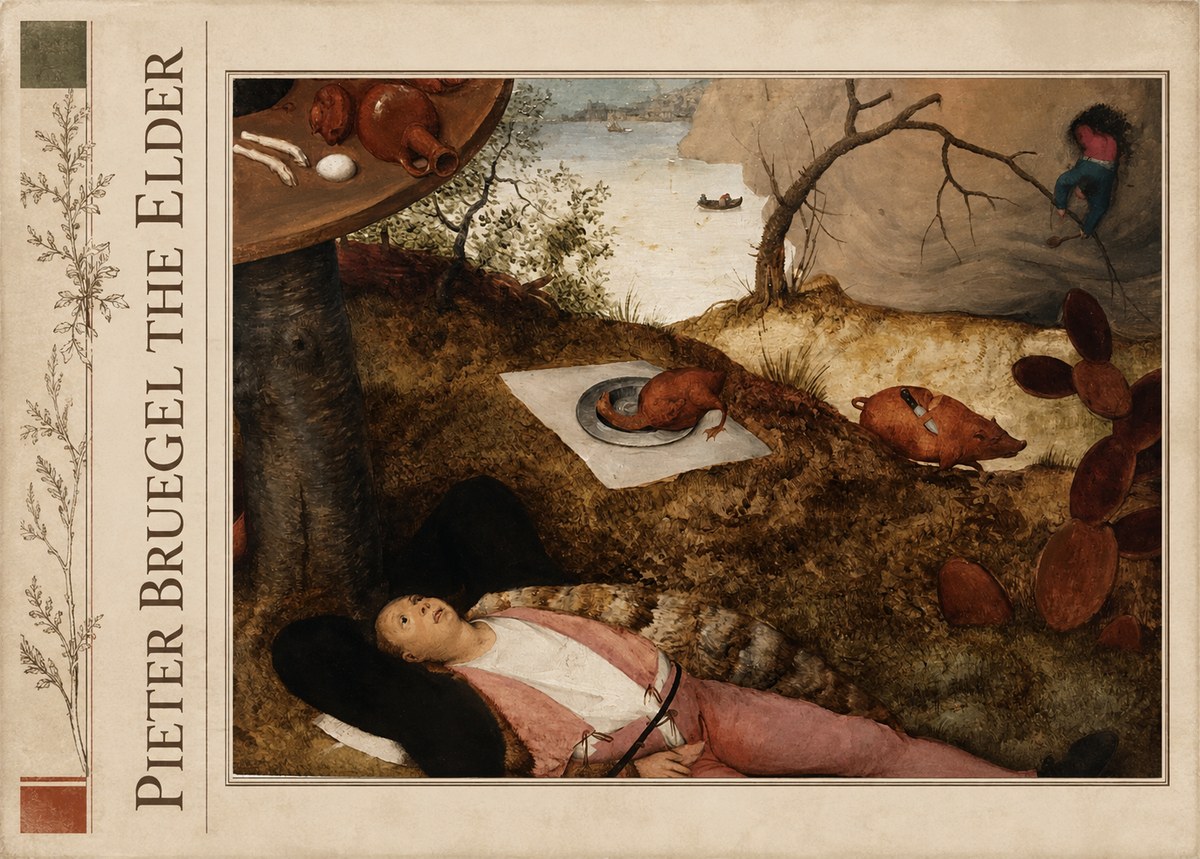 Pieter Bruegel The Land of Cockaigne II No2 - Plakat