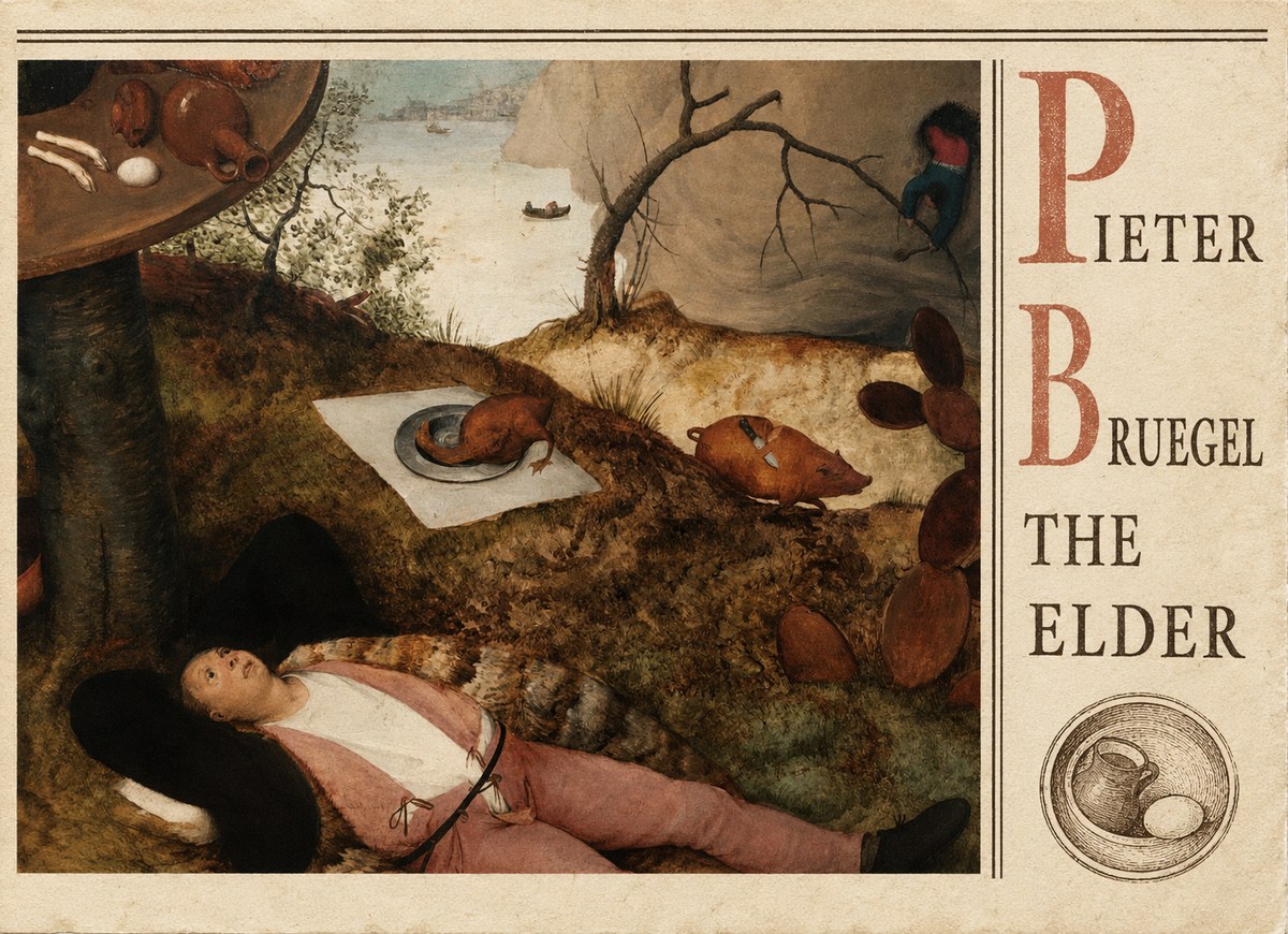 Pieter Bruegel The Land of Cockaigne II No5 - Plakat