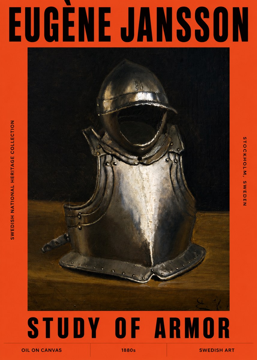 Eugène Jansson Study of Armor No2 - Plakat
