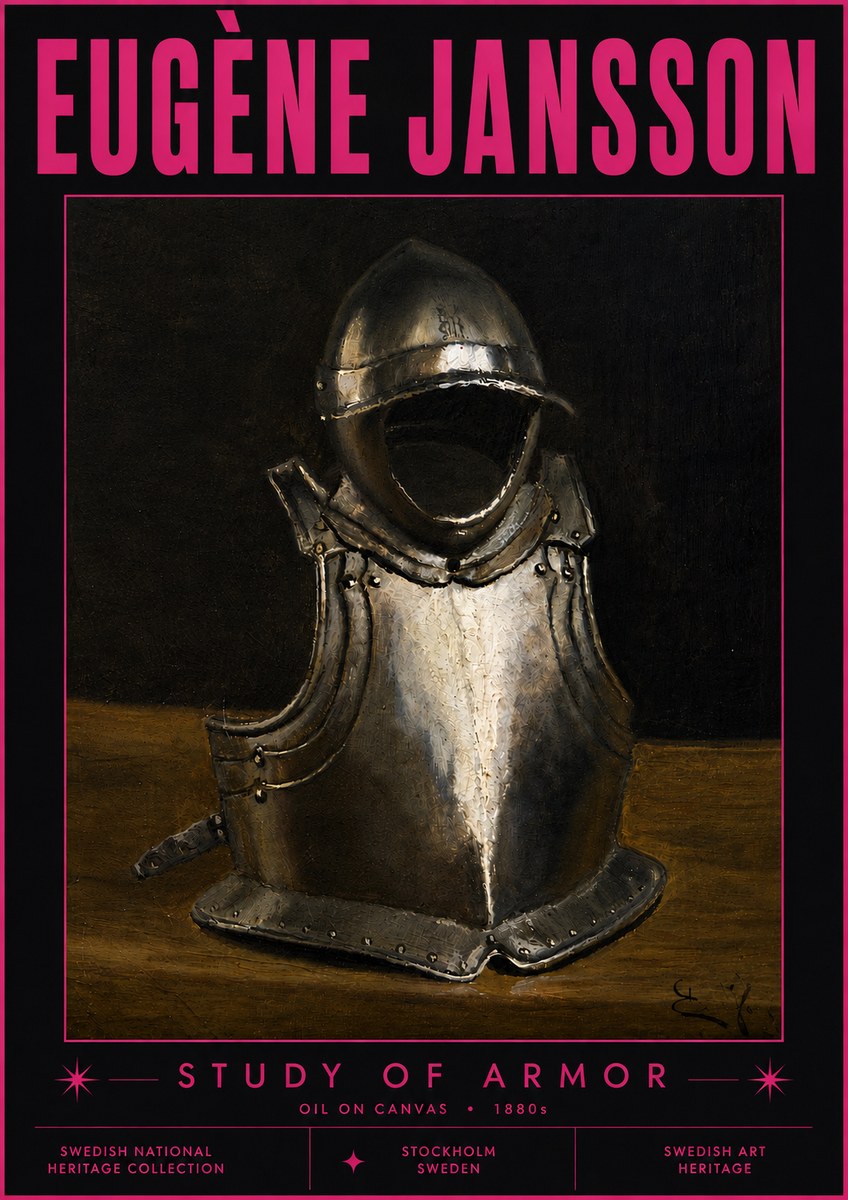 Eugène Jansson Study of Armor No6 - Plakat