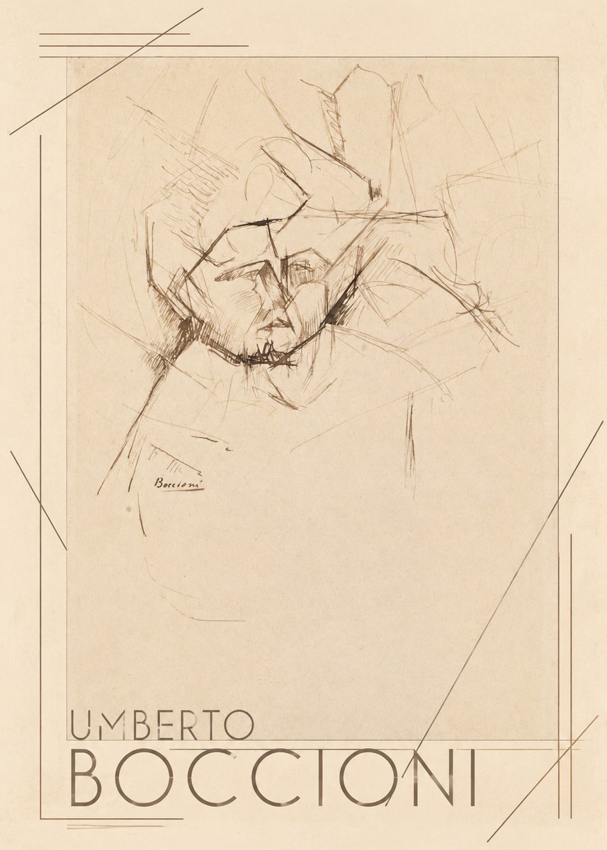 Umberto Boccioni Head Study No1 - Plakat