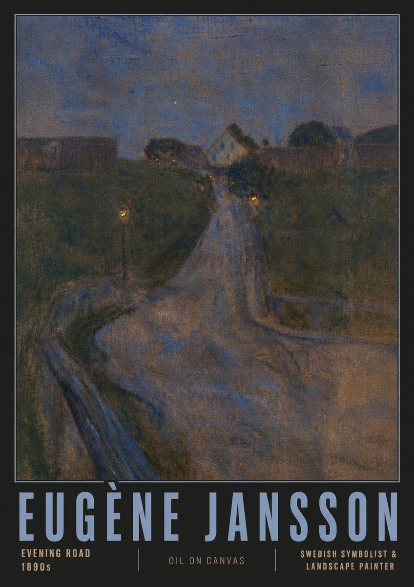 Eugène Jansson Evening Road No5 - Plakat