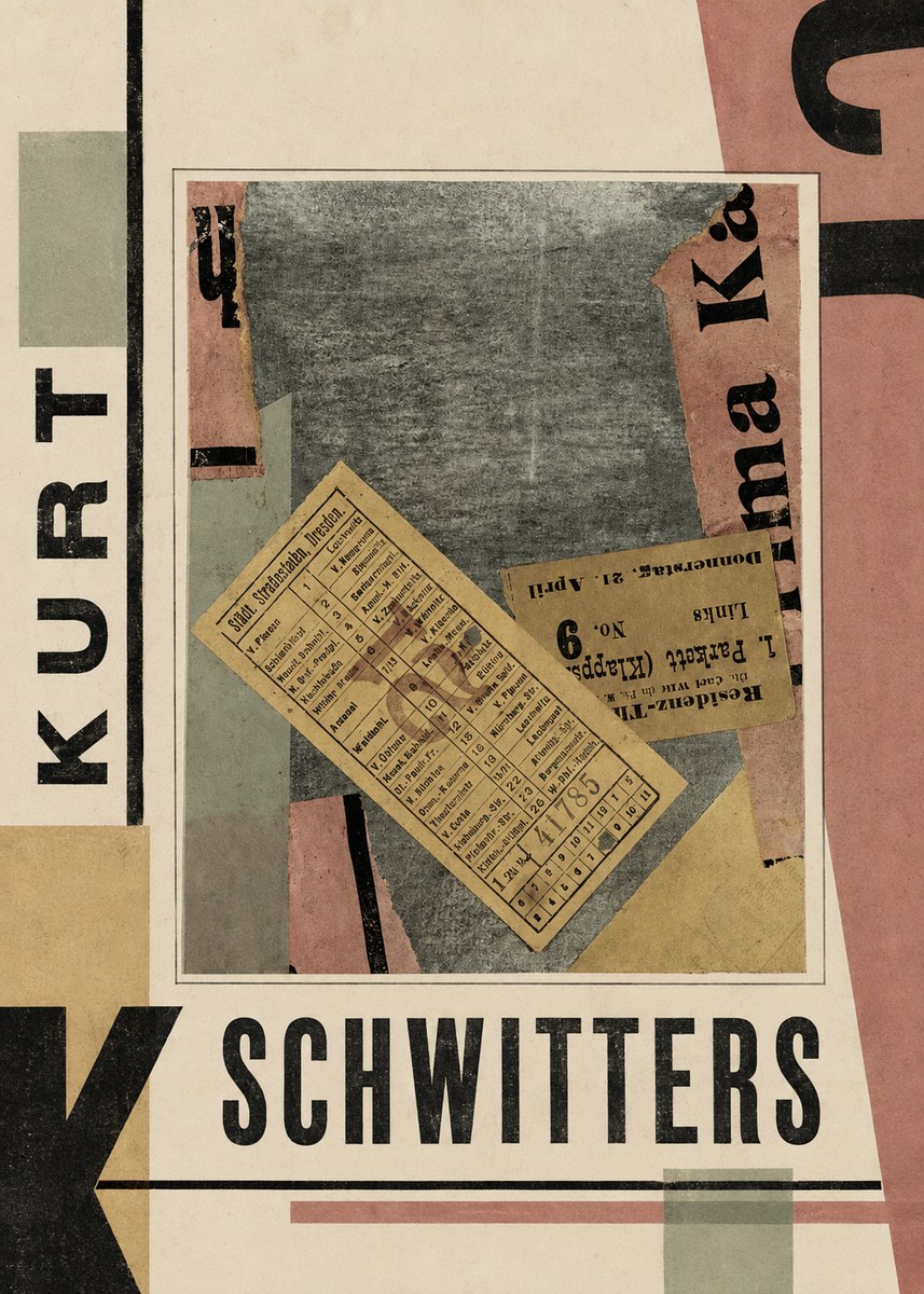 Kurt Schwitters Merz Collage No5 - Plakat