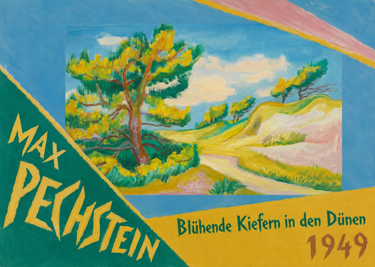 Max Pechstein Blühende Kiefern in Den Dünen No5 - Plakat