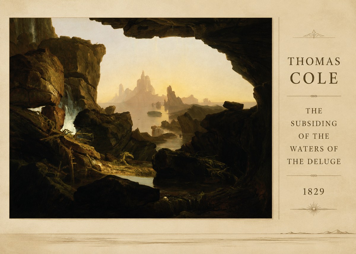 Thomas Cole The Subsiding of the Waters of the Deluge II No3 - Plakat