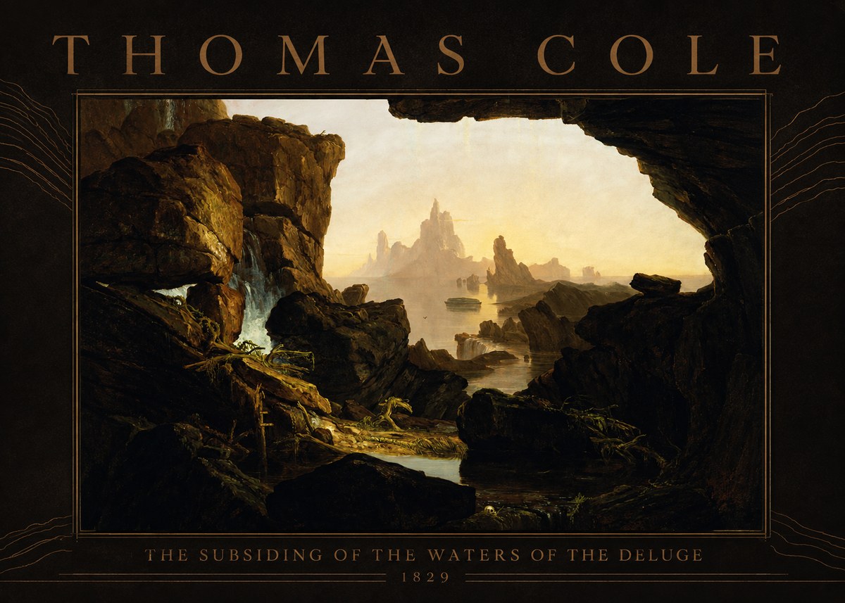 Thomas Cole The Subsiding of the Waters of the Deluge II No4 - Plakat