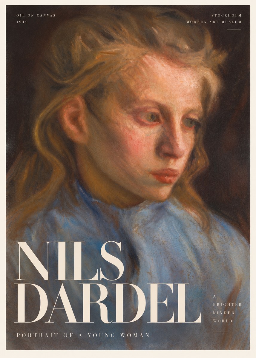 Nils Dardel Portrait of a Young Woman No6 - Plakat