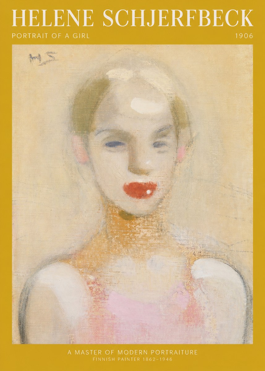 Helene Schjerfbeck Portrait of a Girl No1 - Plakat