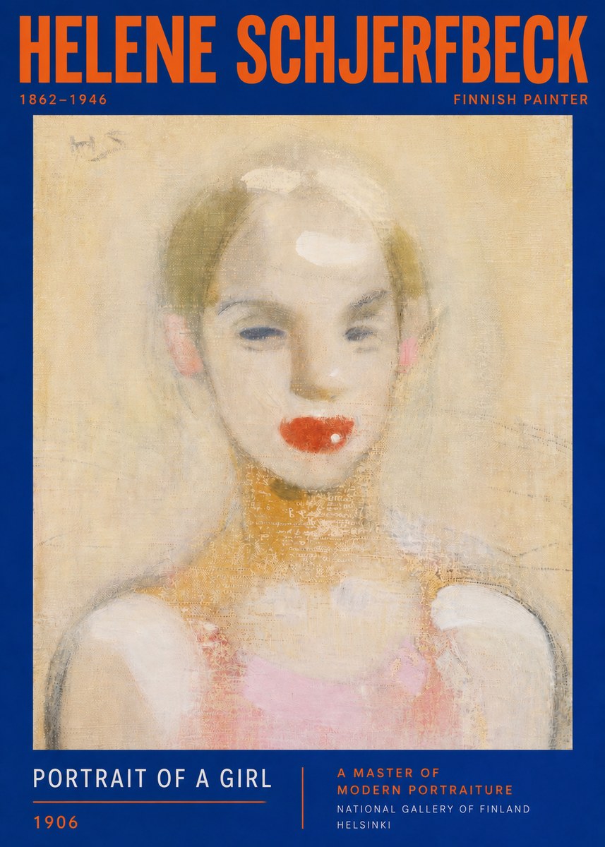 Helene Schjerfbeck Portrait of a Girl No3 - Plakat