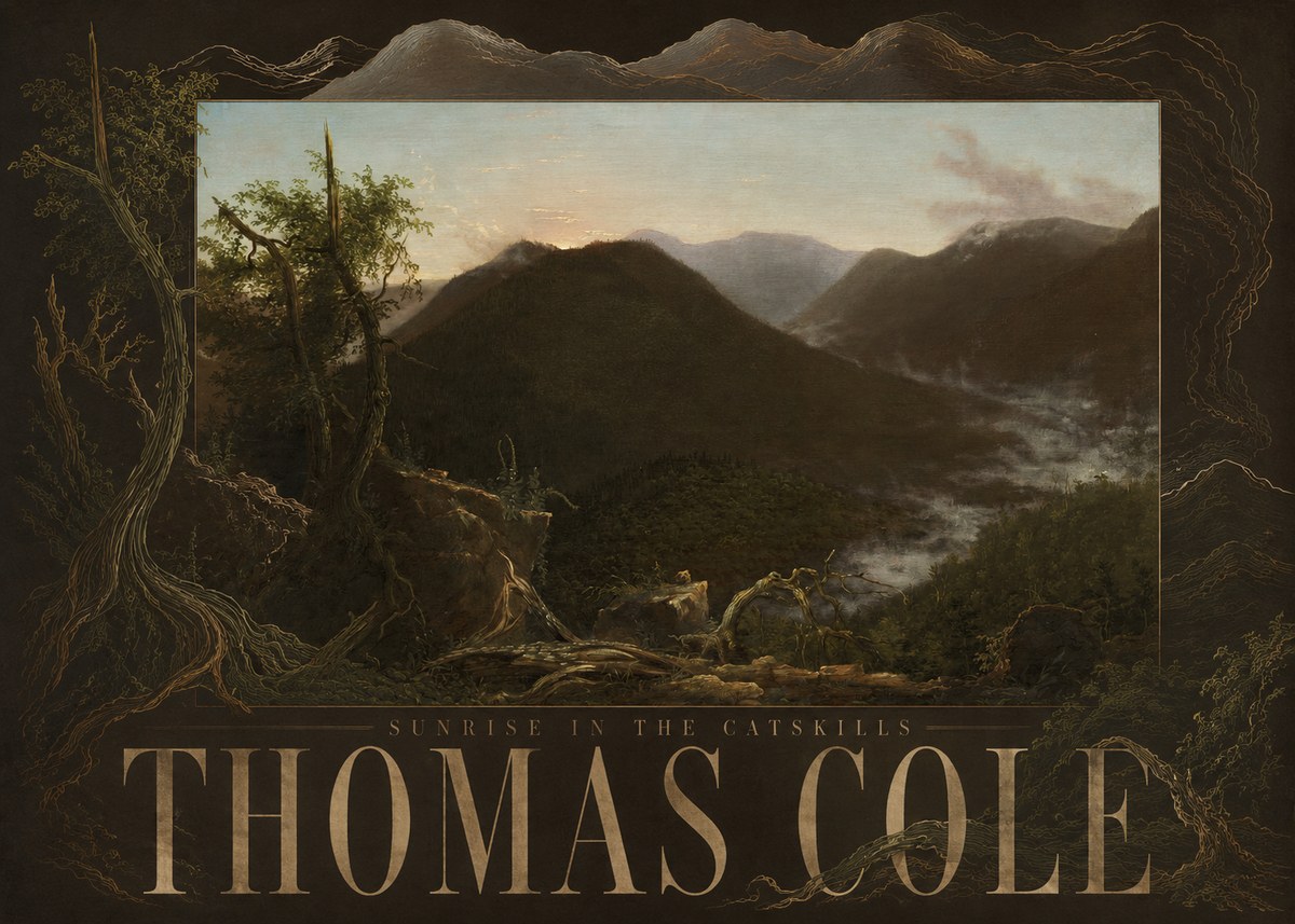 Thomas Cole Sunrise in the Catskills II No5 - Plakat