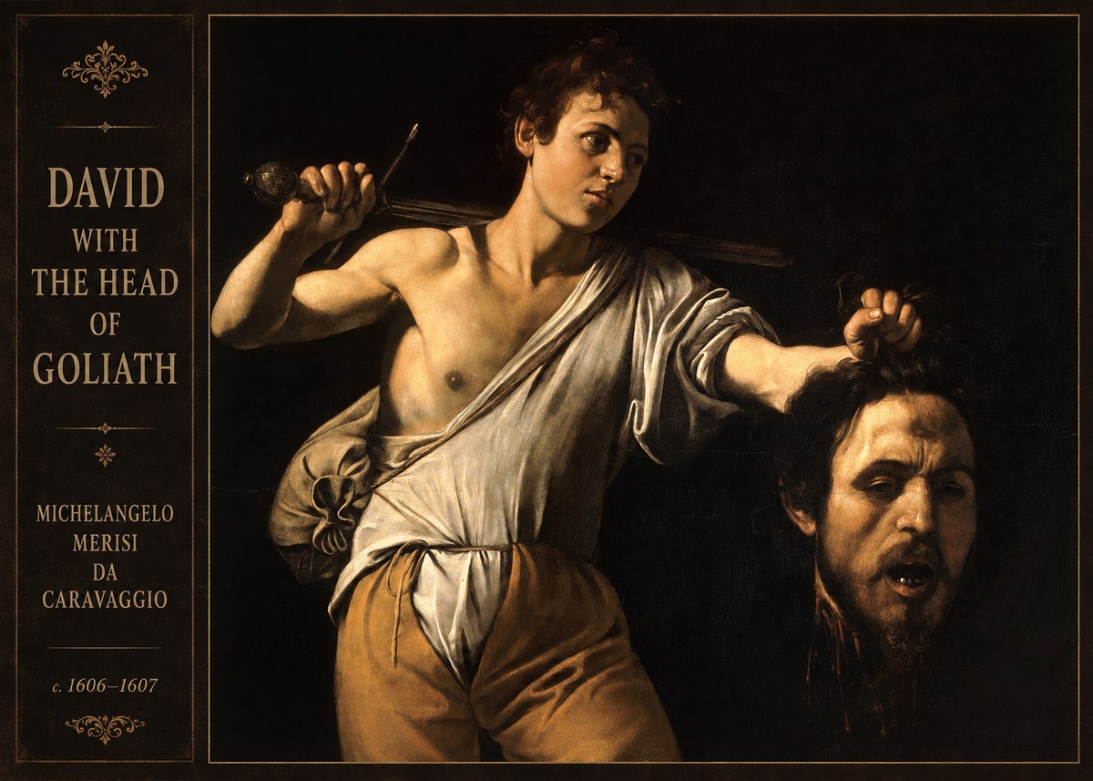 Michelangelo Merisi da Caravaggio David with the Head of Goliath V No2 - Plakat