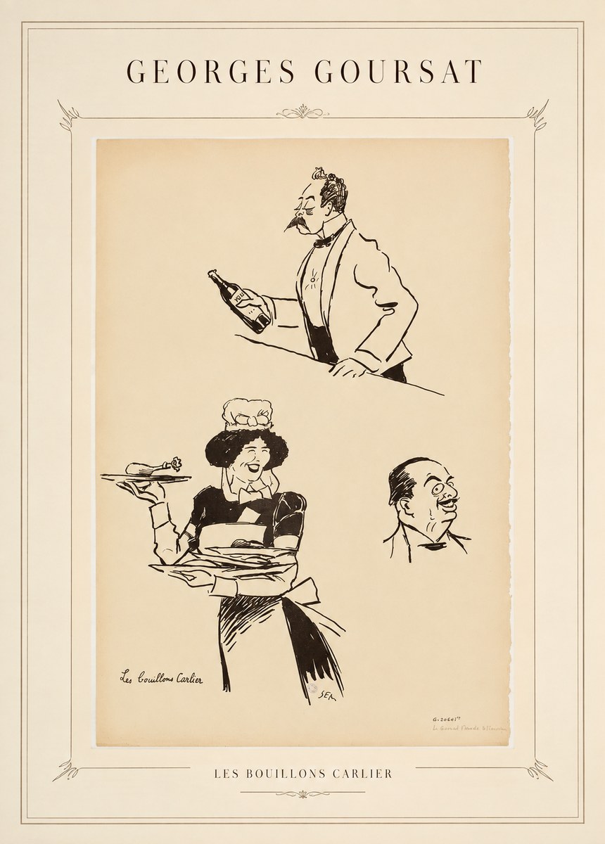 Georges Goursat Les Bouillons Carlier II No3 - Plakat