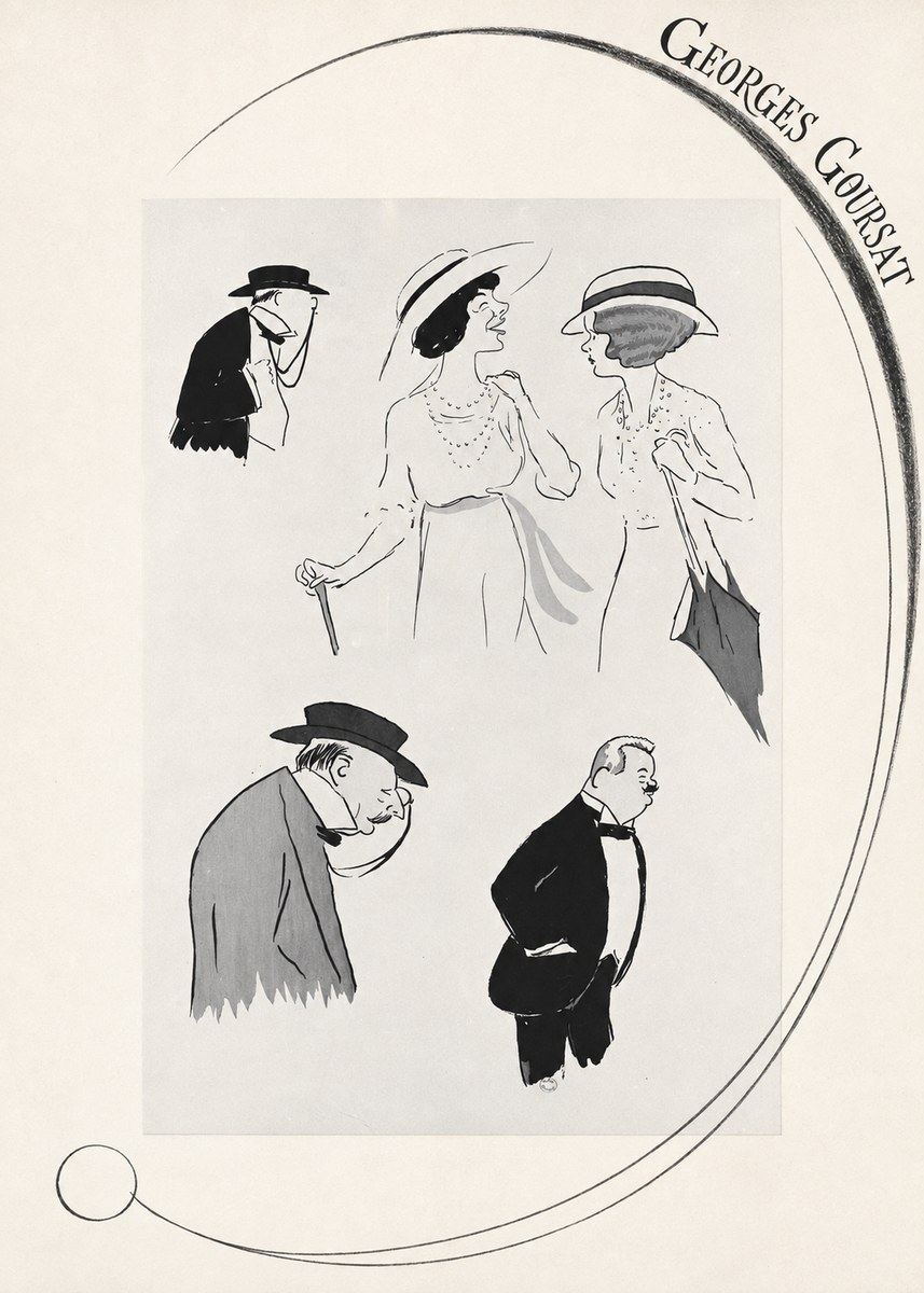 Georges Goursat Character Studies No6 - Plakat