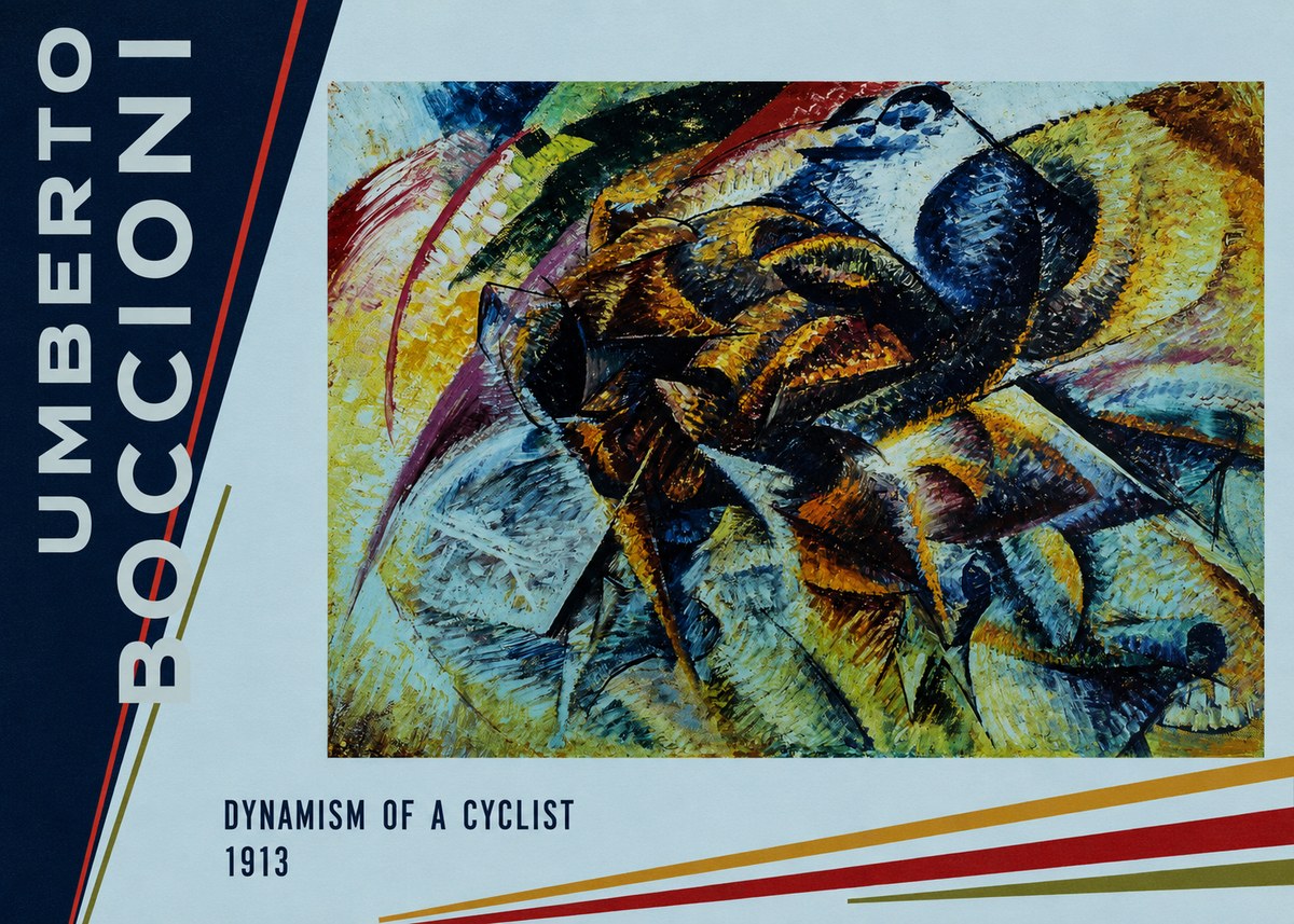 Umberto Boccioni Dynamism of a Cyclist II No2 - Plakat