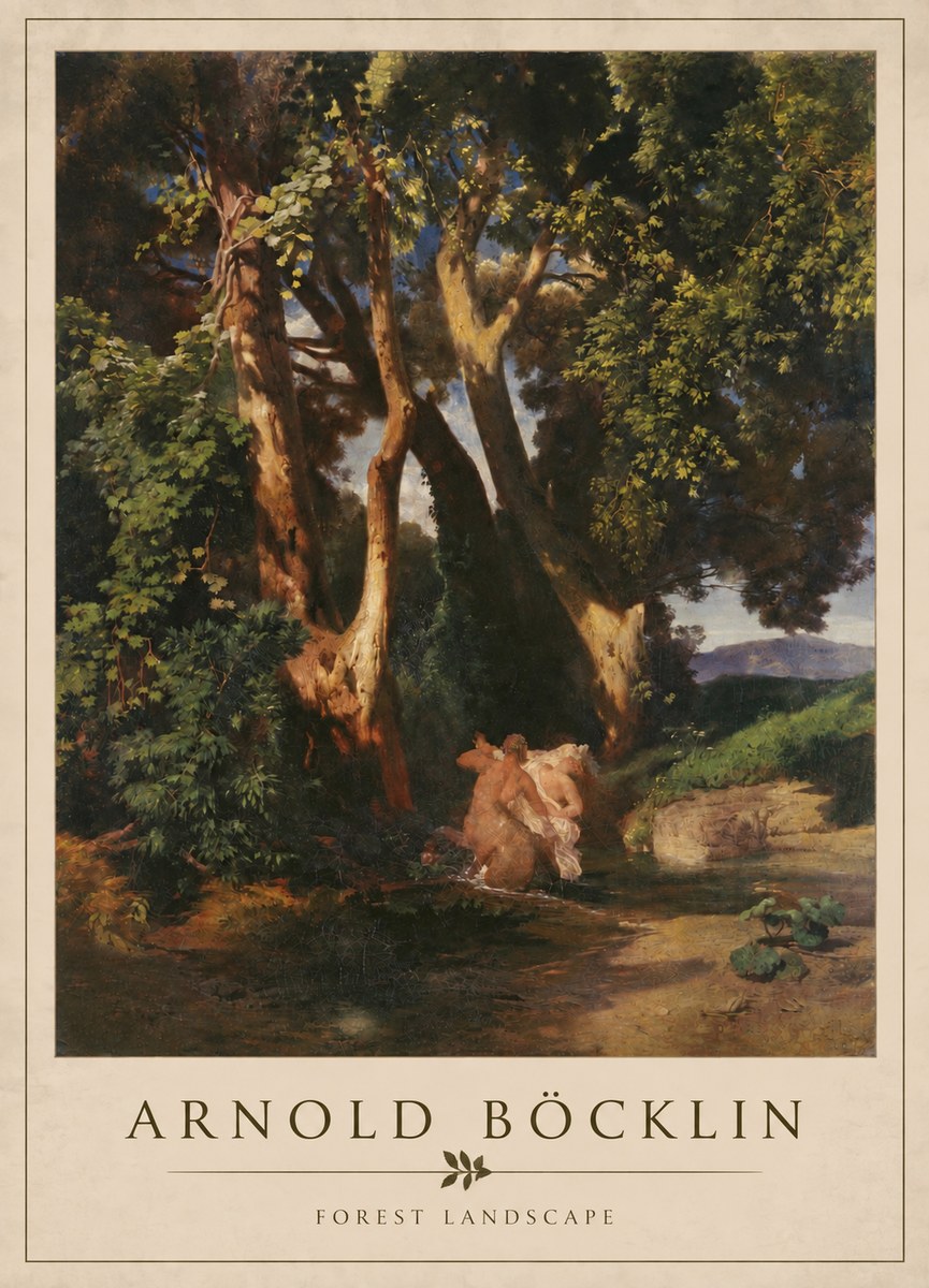 Arnold Böcklin Forest Landscape No3 - Plakat
