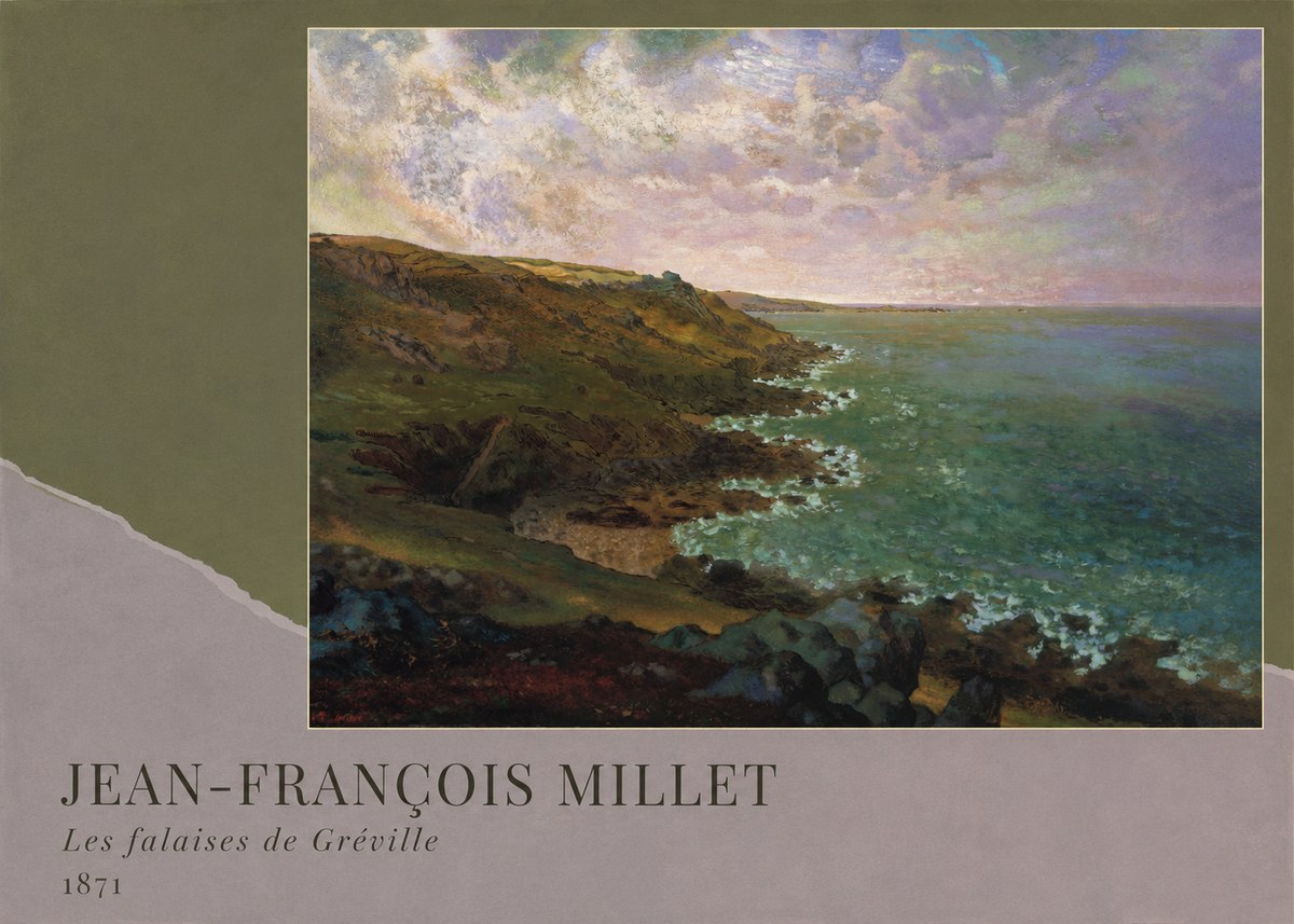 Jean-François Millet Les Falaises De Gréville No2 - Plakat