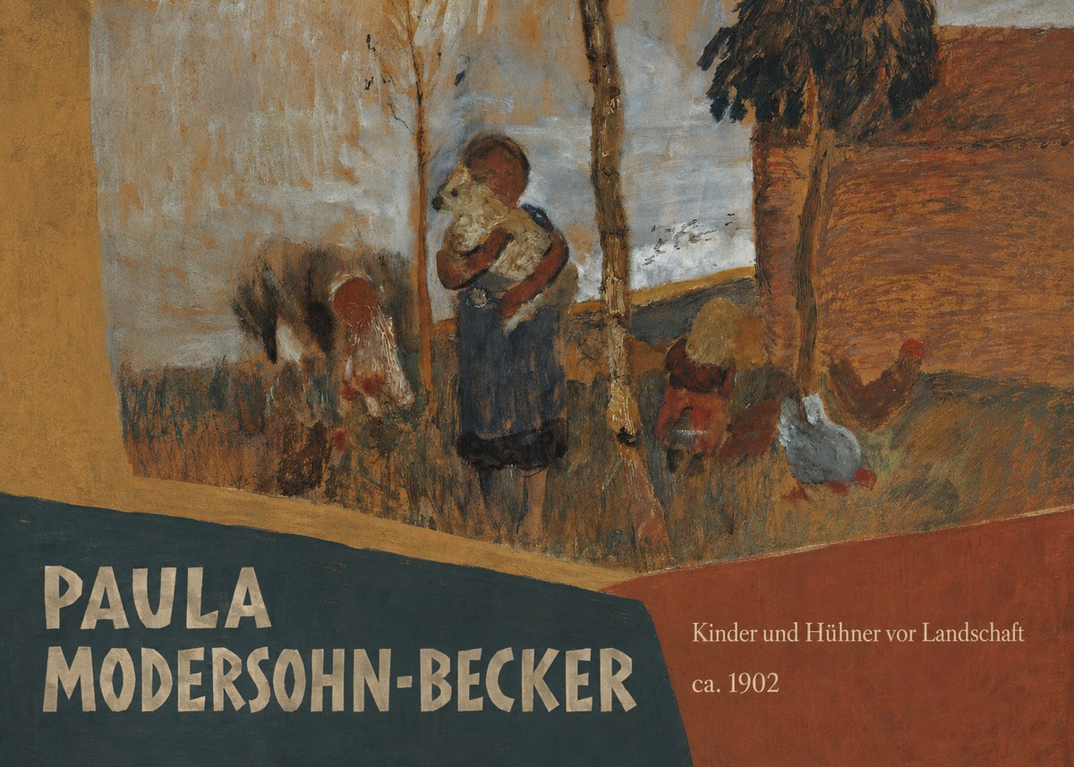 Paula Modersohn-Becker Kinder Und Hühner Vor Landschaft No5 - Plakat