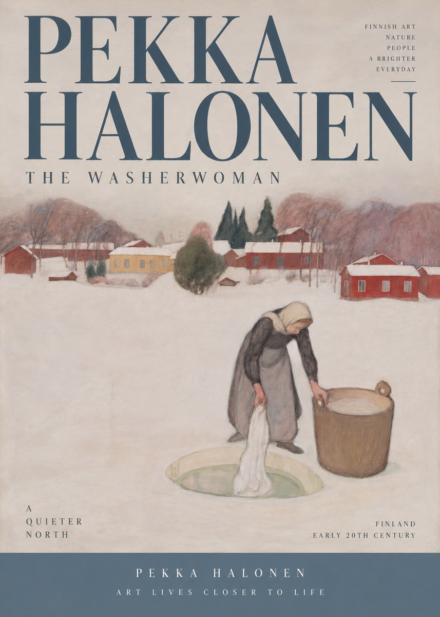 Pekka Halonen The Washerwoman No4 - Plakat