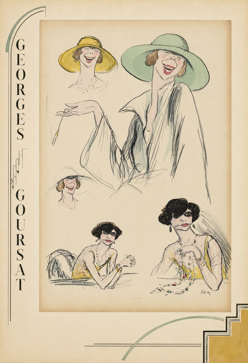 Georges Goursat Elegant Parisian Caricatures No2 - Plakat