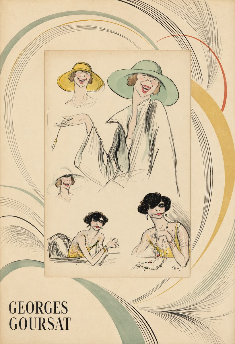 Georges Goursat Elegant Parisian Caricatures No4 - Plakat