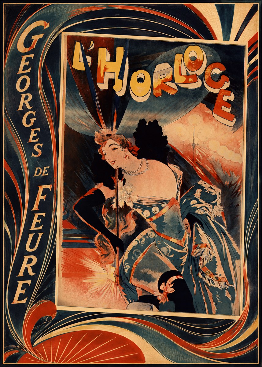 Georges de Feure L'horloge III No2 - Plakat