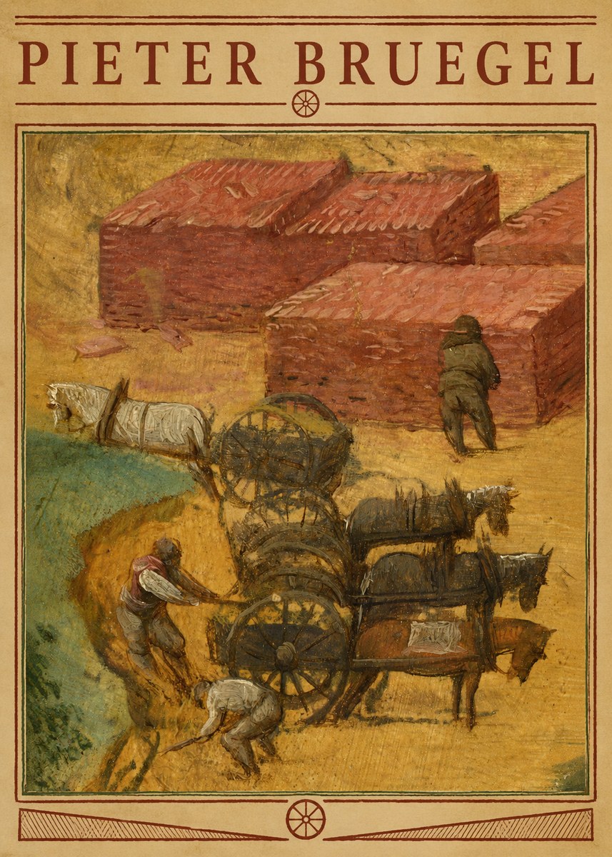 Pieter Bruegel The Brickmakers No3 - Plakat