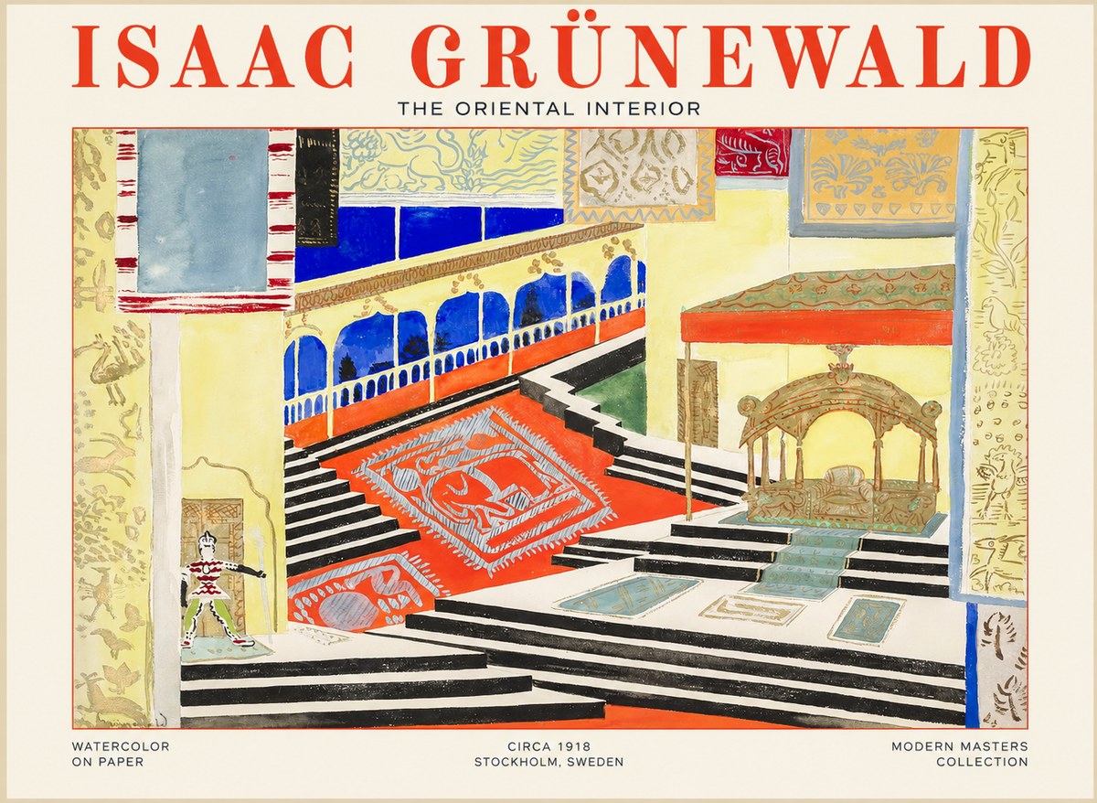 Isaac Grünewald The Oriental Interior No1 - Plakat