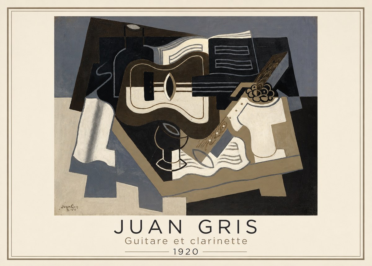 Juan Gris Guitare Et Clarinette No3 - Plakat