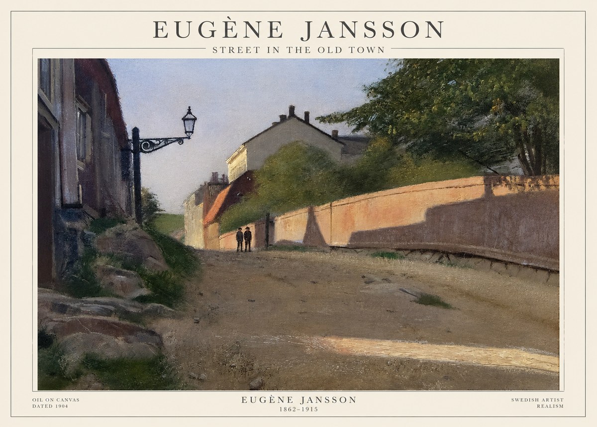 Eugène Jansson Street in the Old Town No1 - Plakat