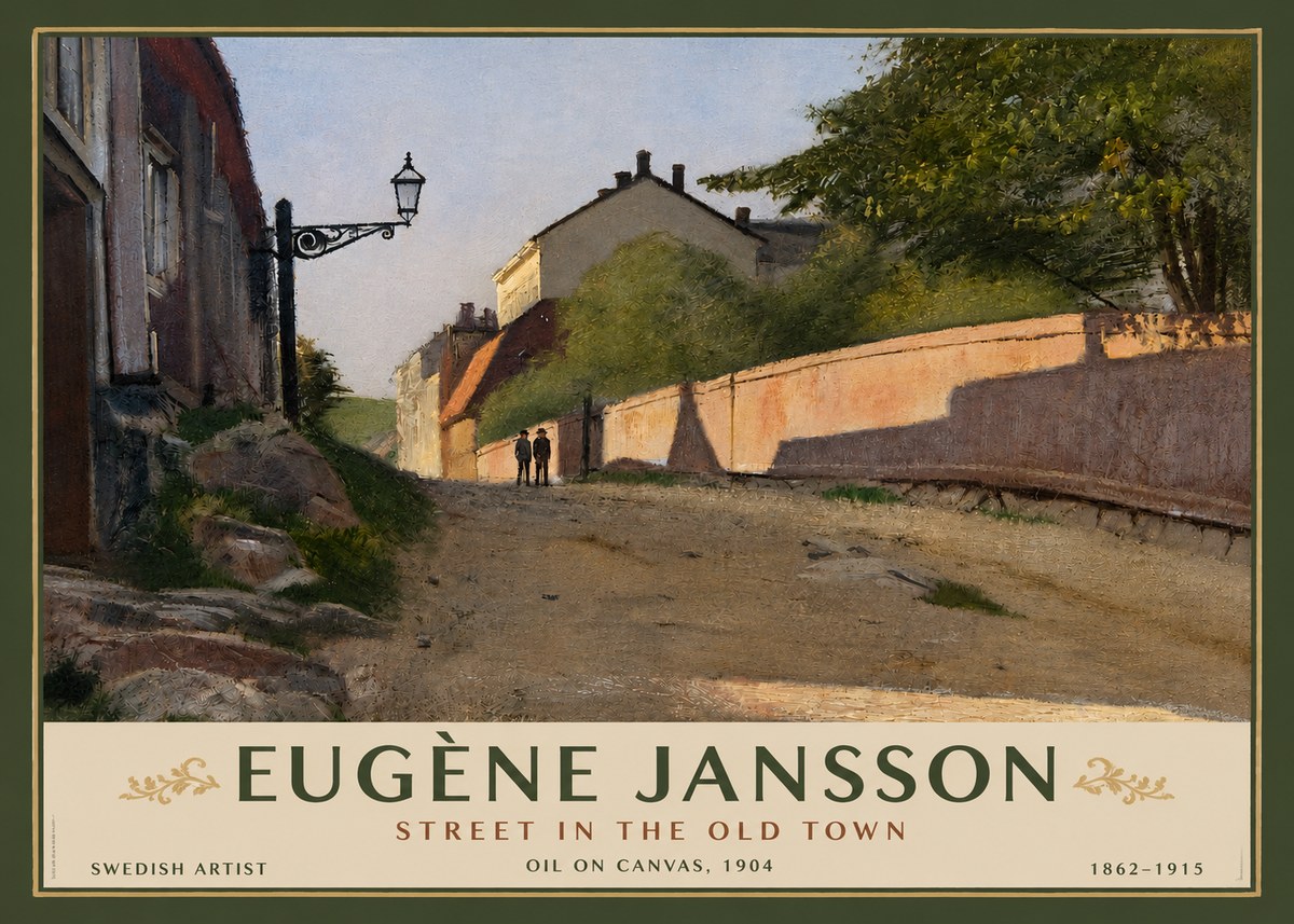 Eugène Jansson Street in the Old Town No3 - Plakat