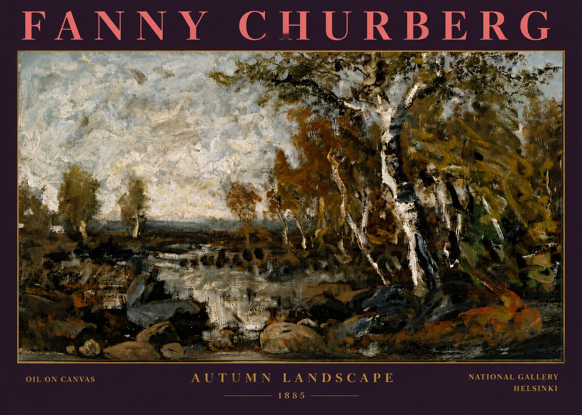 Fanny Churberg Autumn Landscape No6 - Plakat