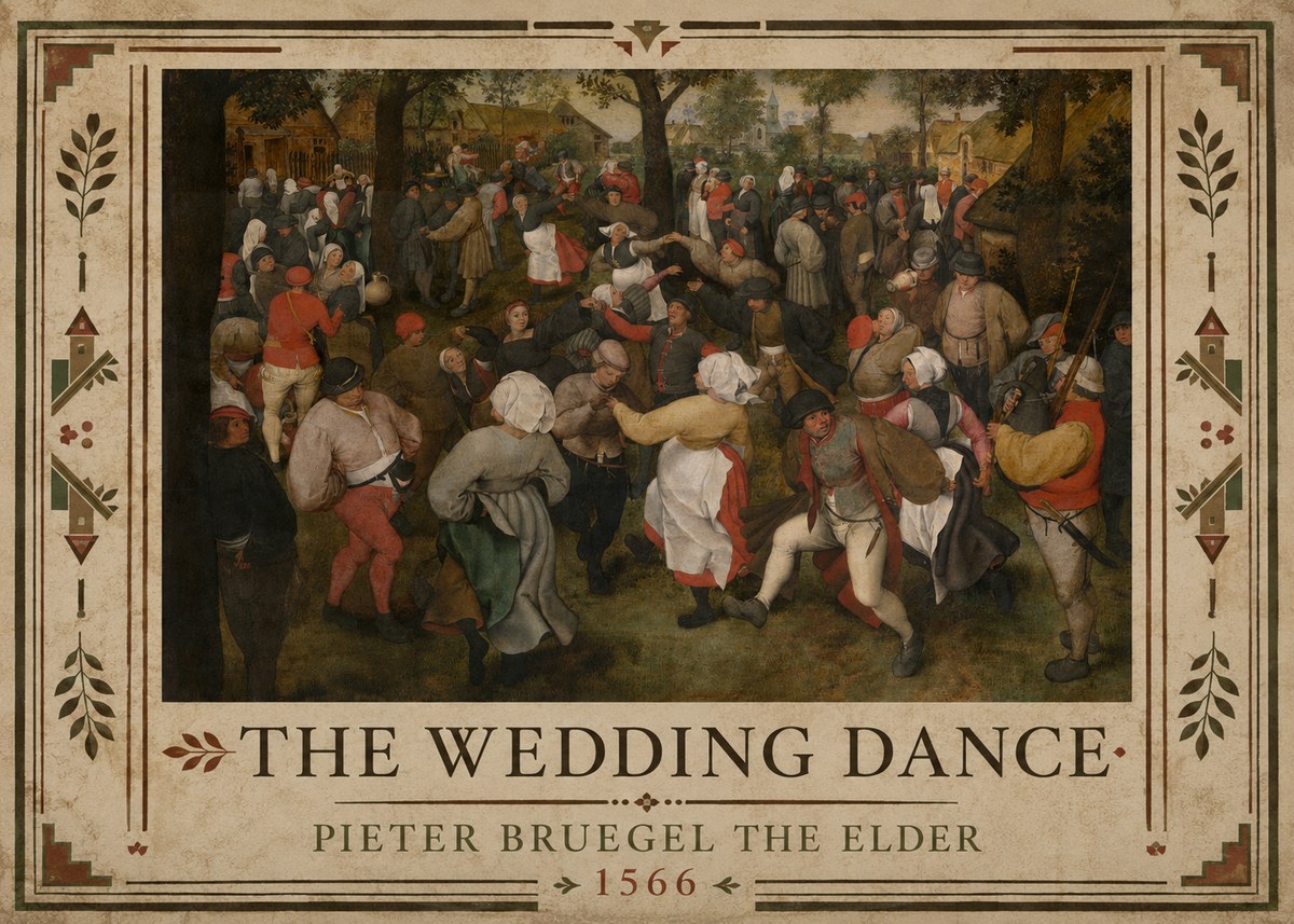 Pieter Bruegel The Wedding Dance II No2 - Plakat