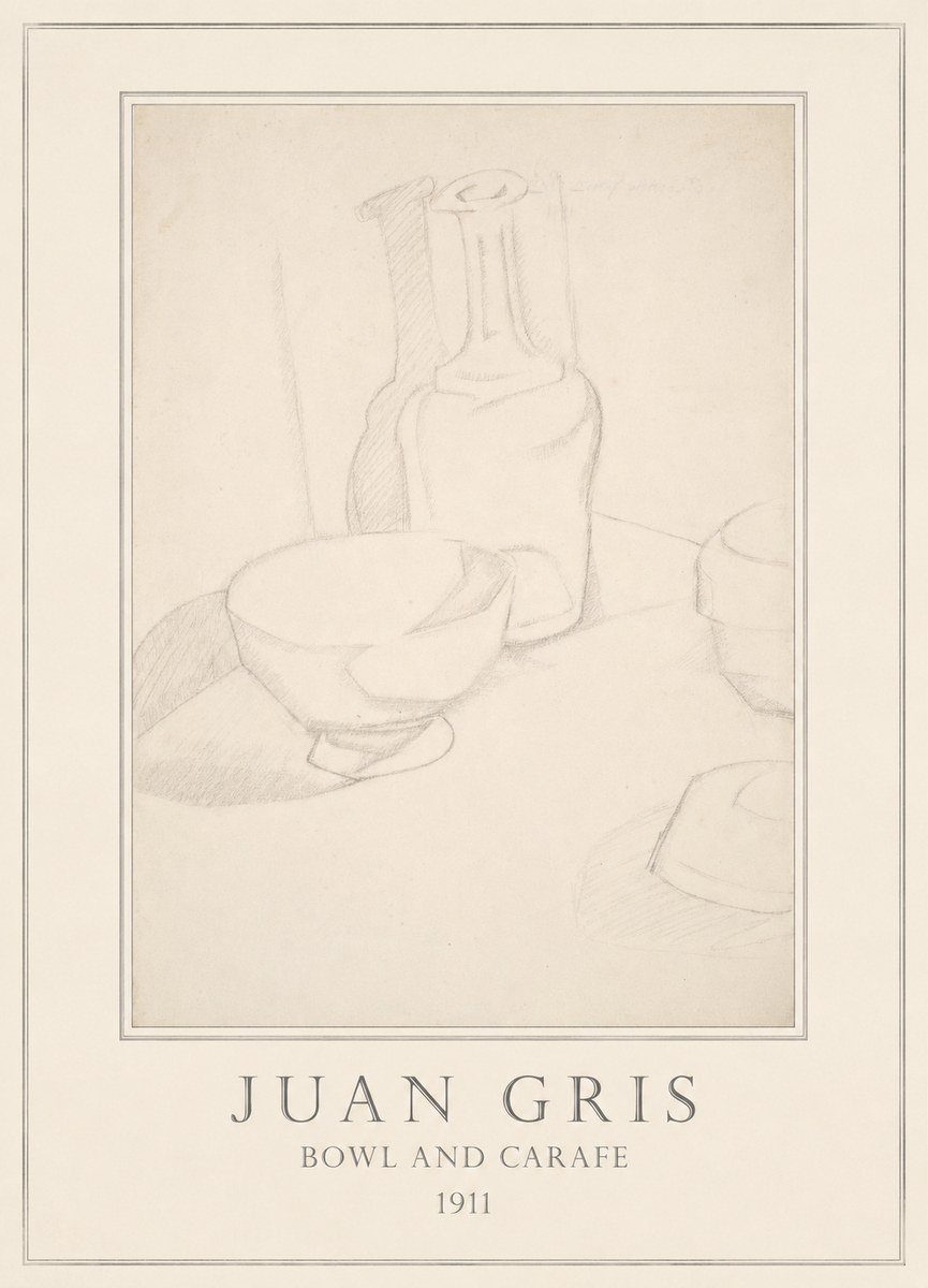 Juan Gris Bowl and Carafe No4 - Plakat