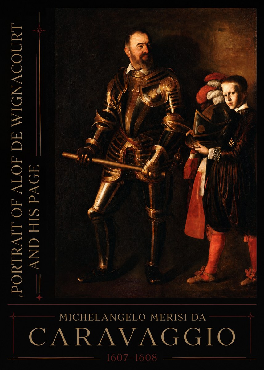Michelangelo Merisi da Caravaggio Portrait of Alof De Wignacourt and His Page No2 - Plakat