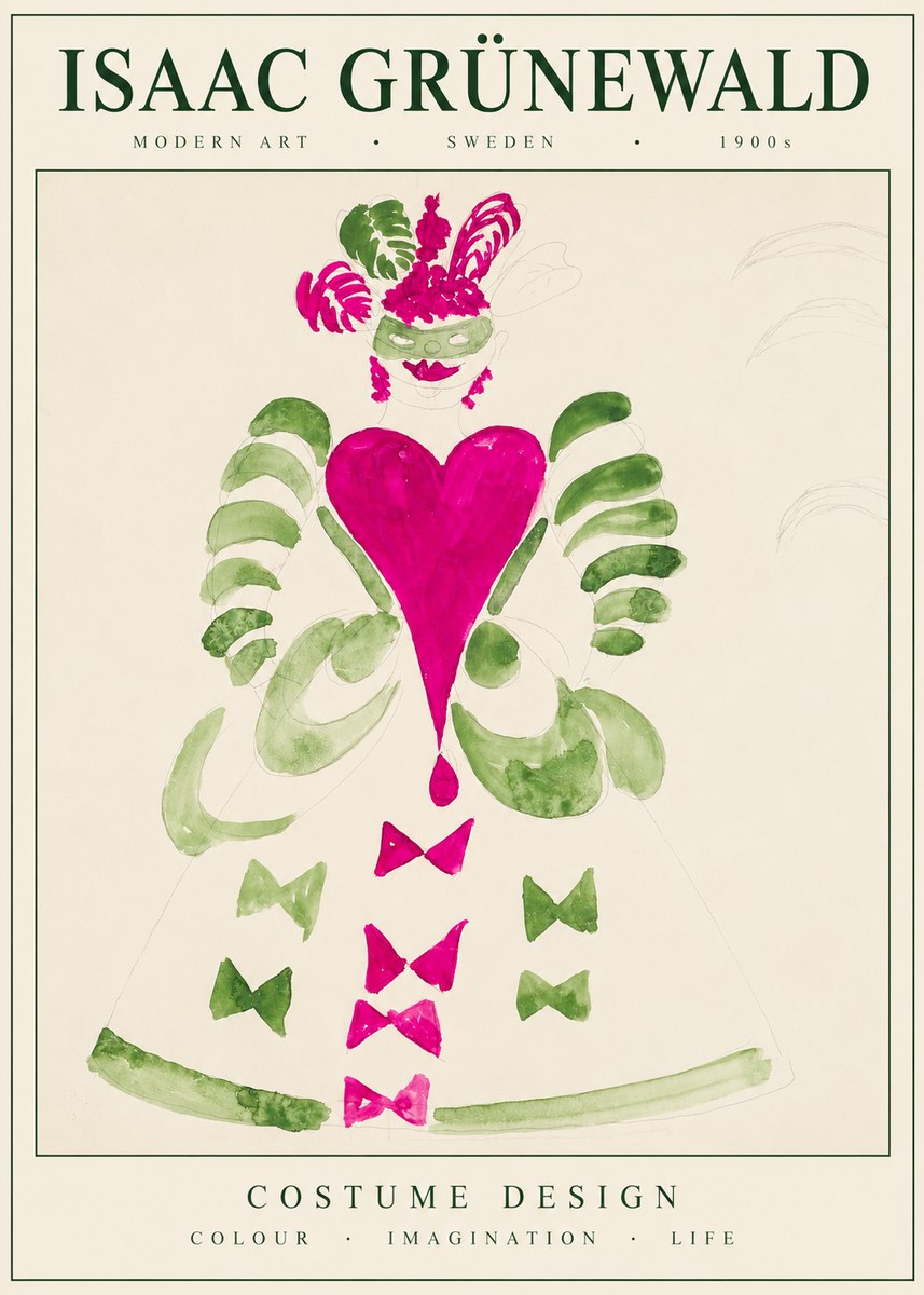Isaac Grünewald Costume Design XVI No1 - Plakat