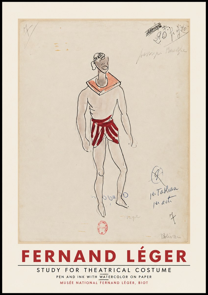Fernand Léger Study for Theatrical Costume No2 - Plakat