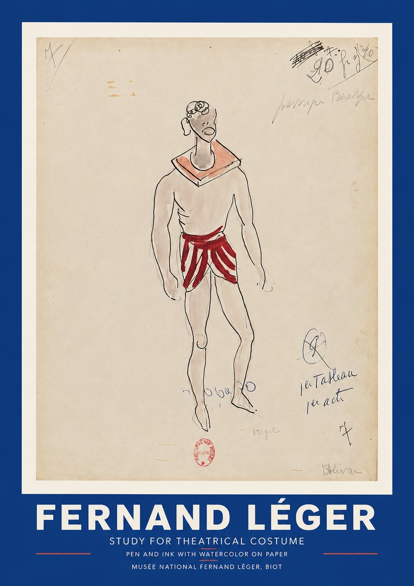 Fernand Léger Study for Theatrical Costume No3 - Plakat