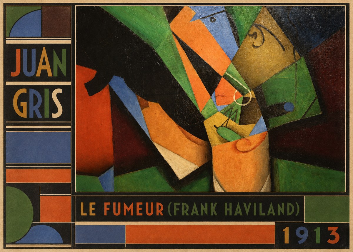 Juan Gris Le Fumeur (Frank Haviland) No5 - Plakat