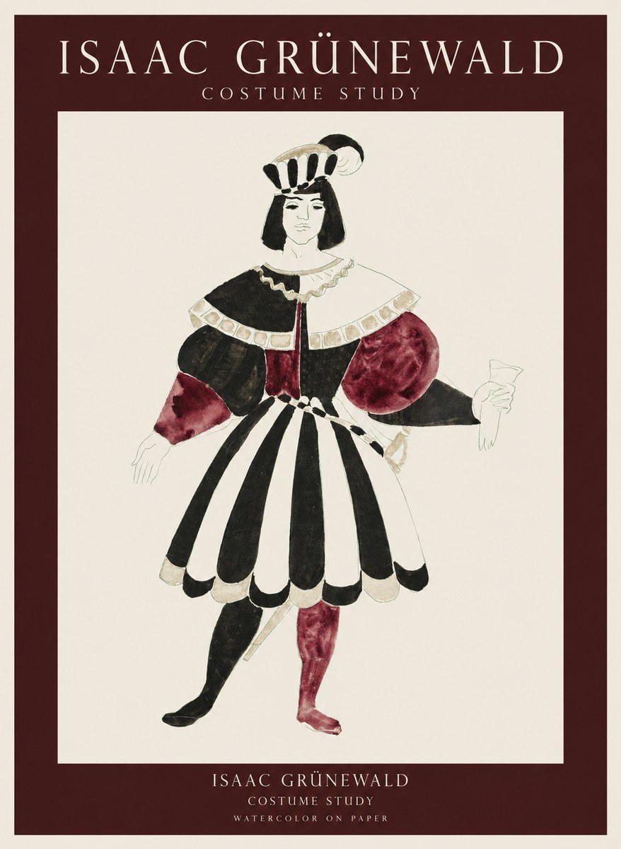 Isaac Grünewald Costume Study VIII No1 - Plakat