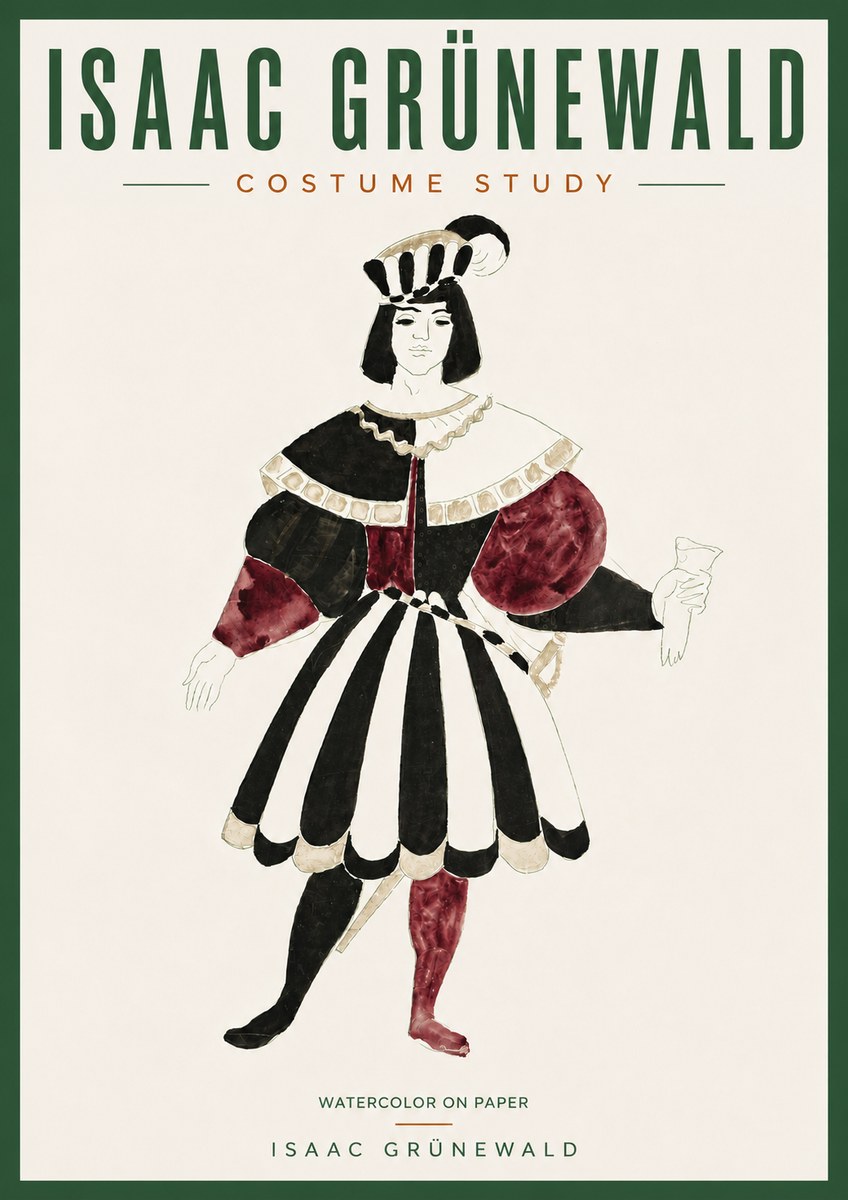 Isaac Grünewald Costume Study VIII No6 - Plakat